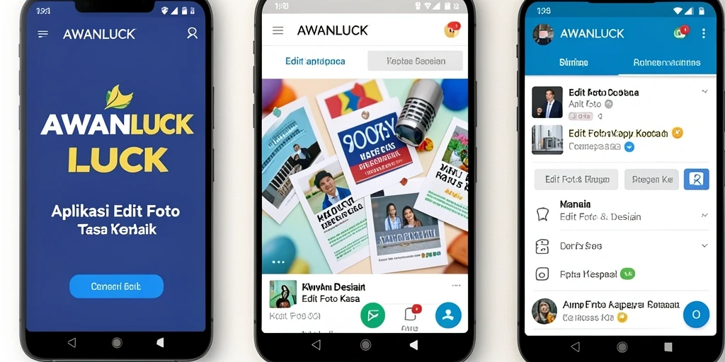 Screenshot antarmuka aplikasi AWANLUCK menampilkan fitur Edit Foto Kertas Kaca yang menarik.