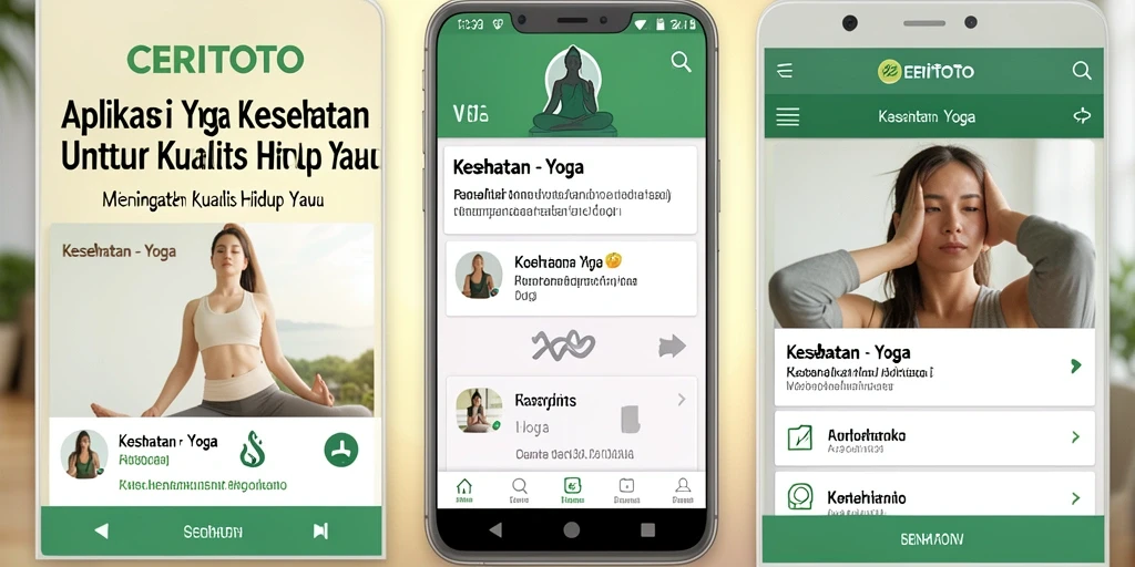 Antarmuka aplikasi CERITOTO untuk sesi yoga yang interaktif dan mudah diikuti.