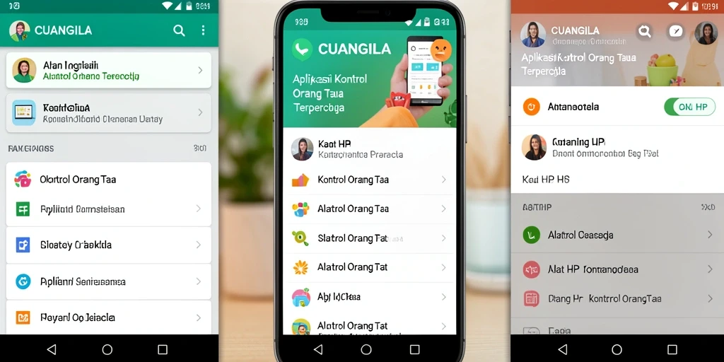Tampilan antarmuka <strong>CUANGILA</strong> yang ramah pengguna untuk kontrol orang tua.