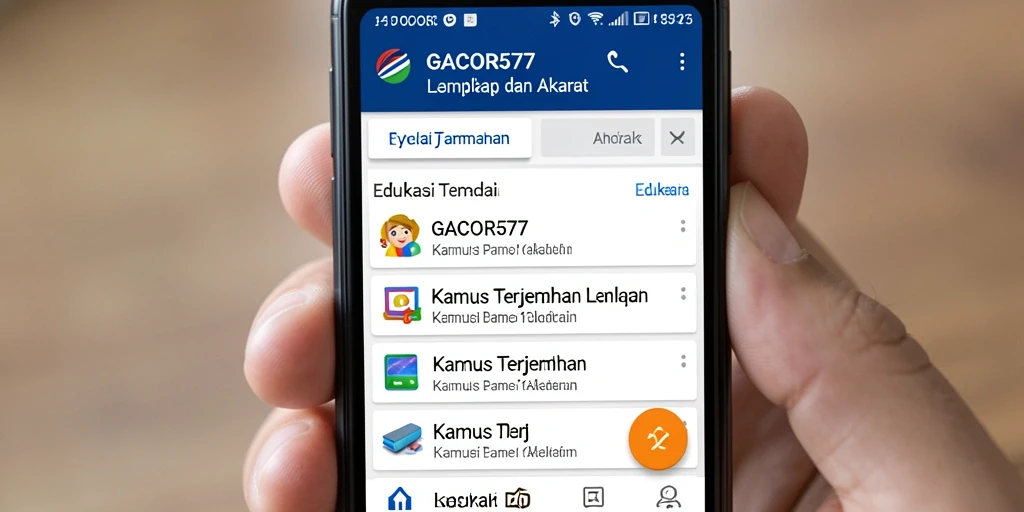 Tampilan antarmuka GACOR577 yang user-friendly dan informatif.