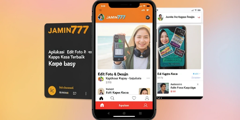 Antarmuka menarik JAMIN777 untuk Edit Foto Kertas Kaca.
