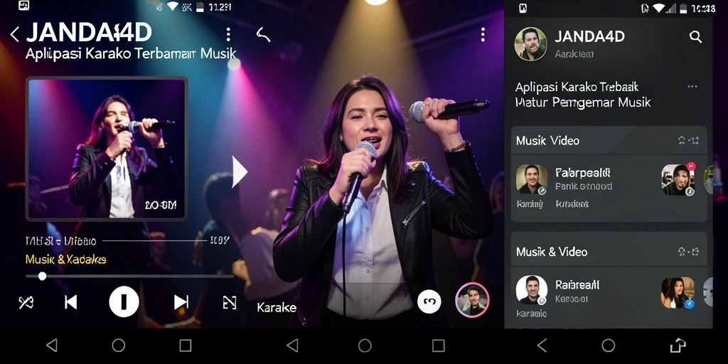 Tampilan antarmuka JANDA4D dengan fungsi Karaoke yang menarik.