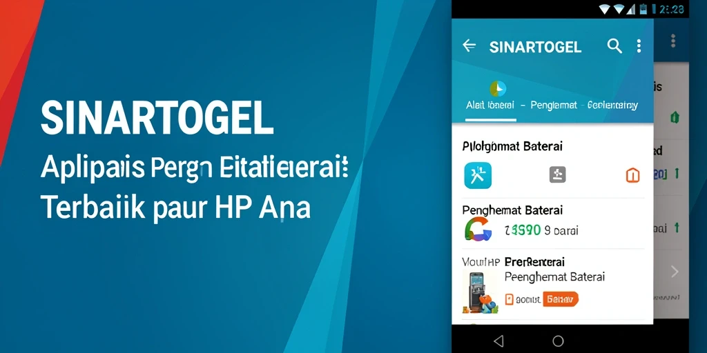 Screenshot utama SINARTOGEL menampilkan antarmuka penghemat baterai yang modern.