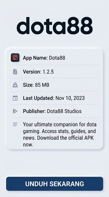 Tampilan halaman APK dota88